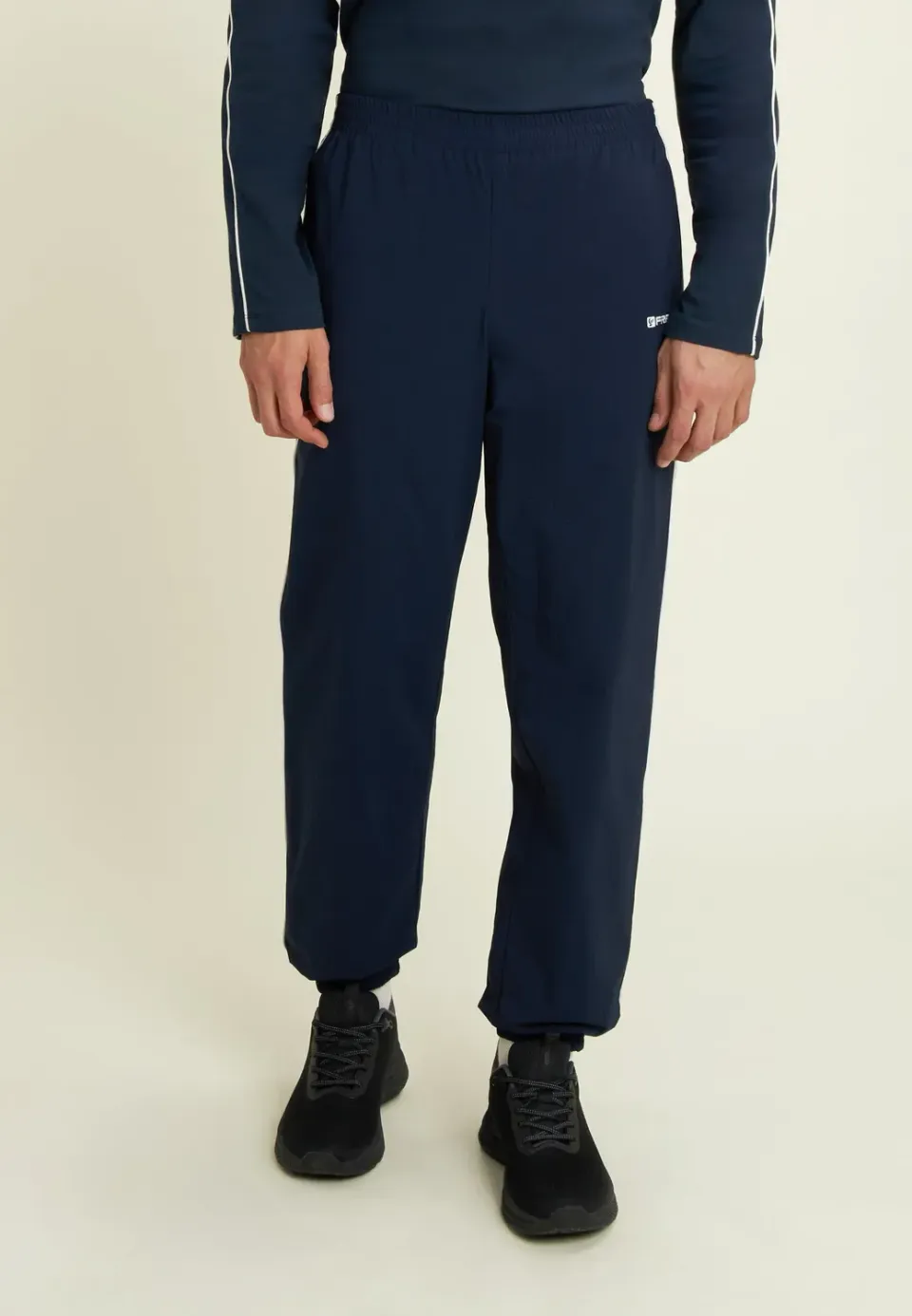 Freddy Herren Sporthose Nylon Stretch Dunkelblau-Weiß Kontrastnaht