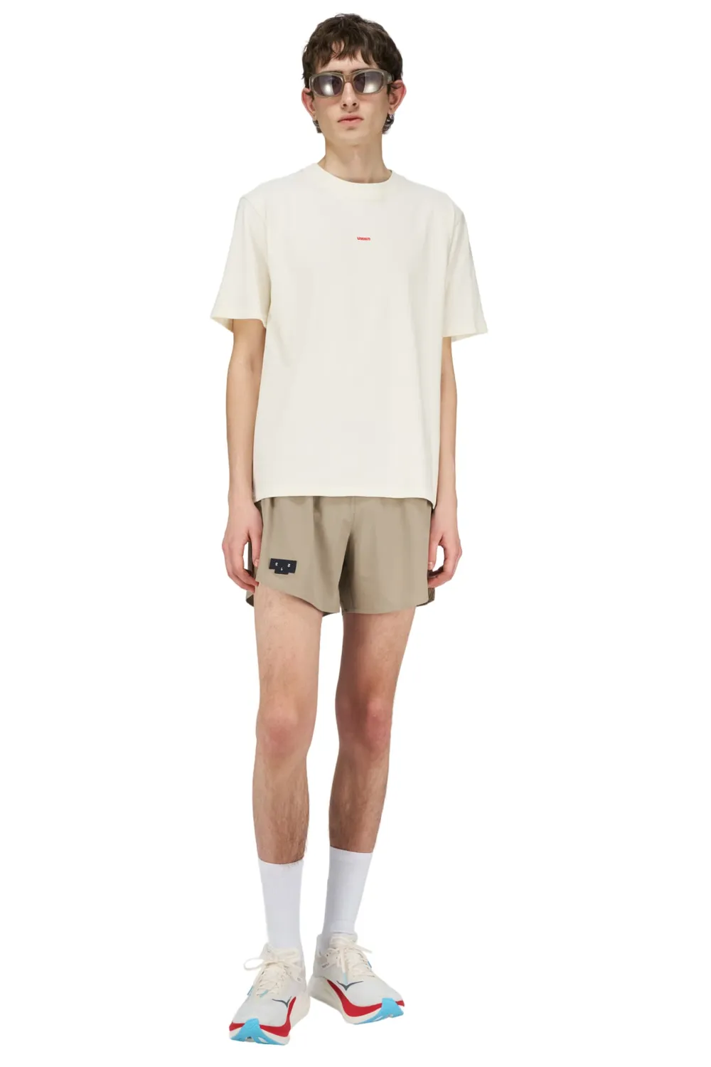 UNNA Sun Tee Laufshirt Vanilla White Herren
