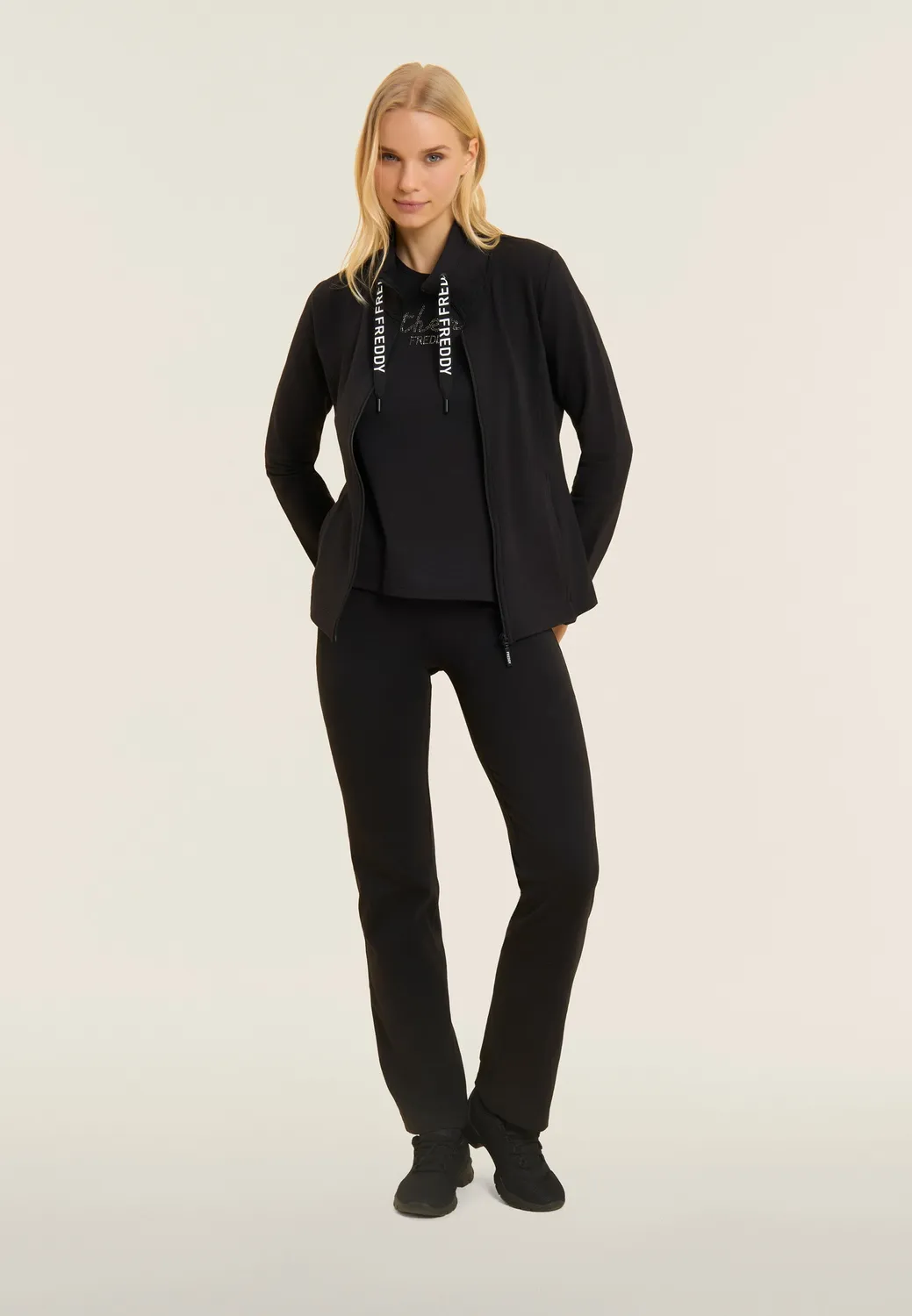 Freddy Fiammato Zip Hoodie Dunkelblau Slim