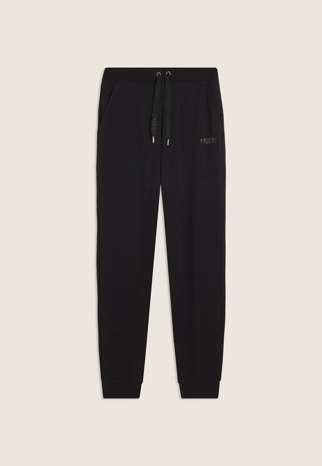 Freddy Sporthose French Terry Nero Strass Regular Fit