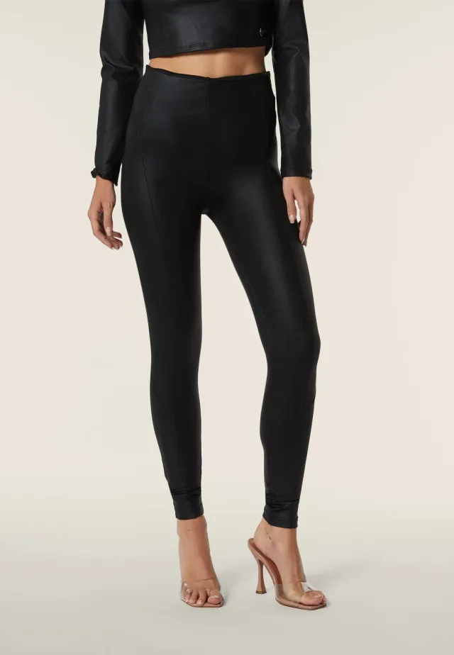 Freddy WR.UP Leggings Damen High Waist Black Coated