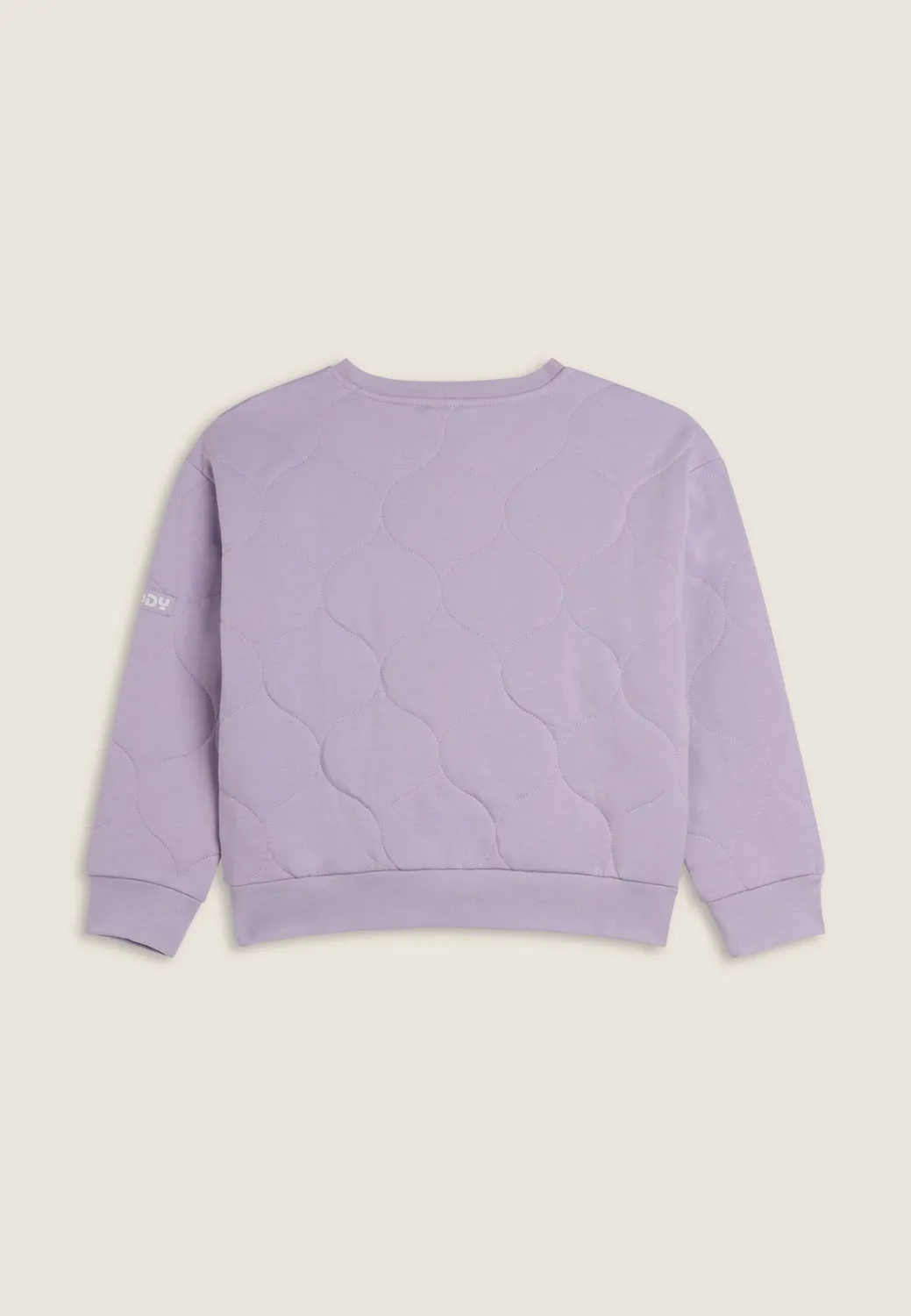 Freddy Mädchen Sweatshirt Baumwolle Lilla strukturiert Rundhals