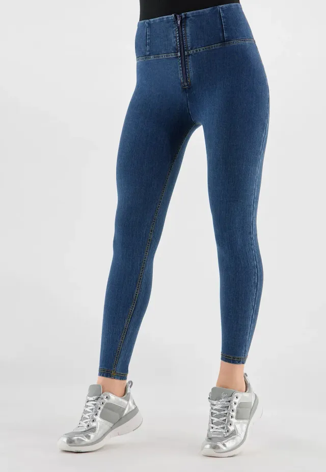 Freddy WR.UP 7/8 Jeans Damen Schwarz High Waist Push-up