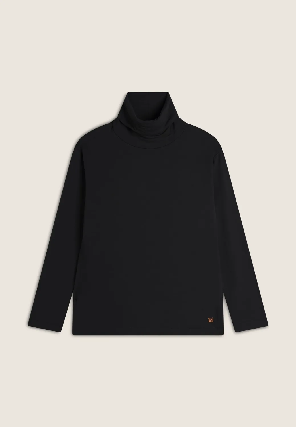 Freddy Sweatshirt Damen Rollkragen schwarz Viskose regular