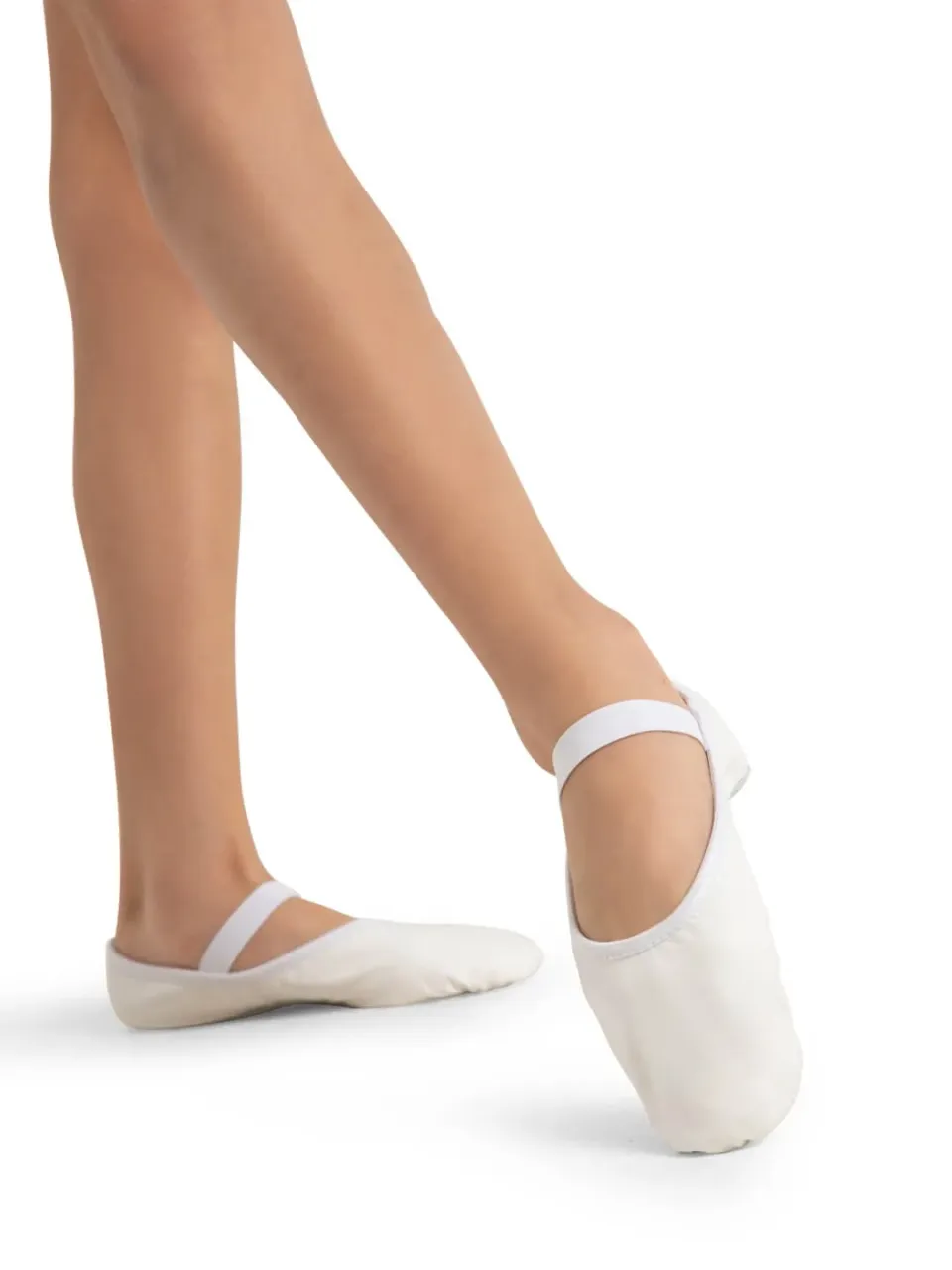 Capezio Luna Ballettschuhe Kinder Weiß Vollsohle