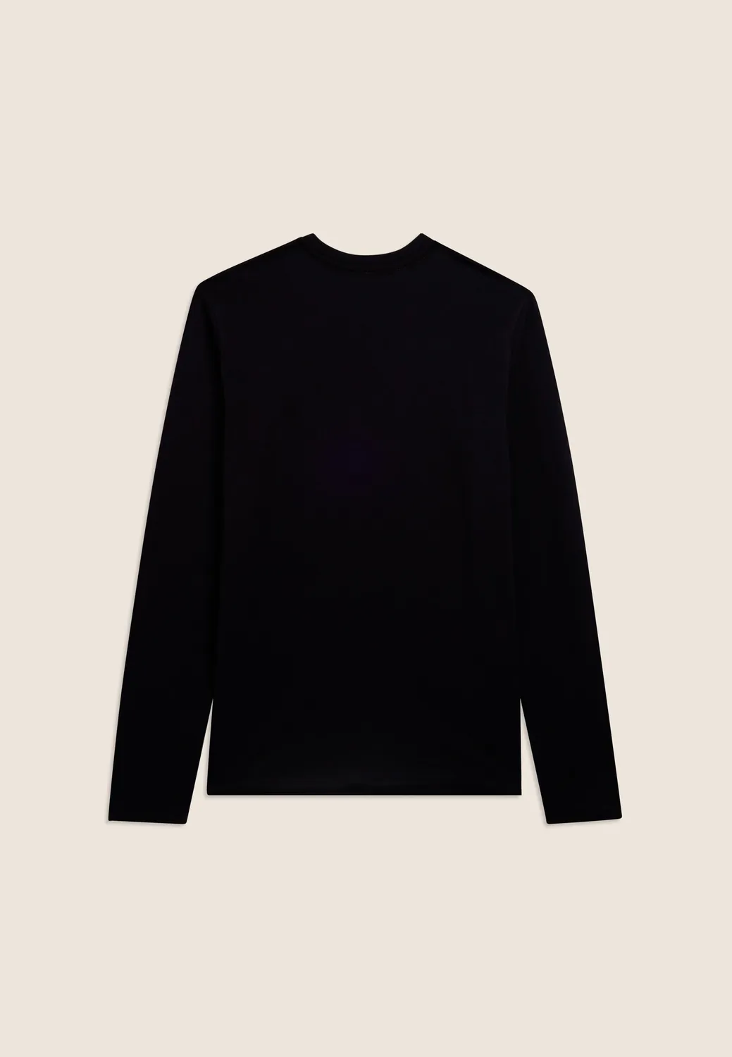 Freddy Langarmshirt Baumwolle Sticklogo Schwarz Regular Fit