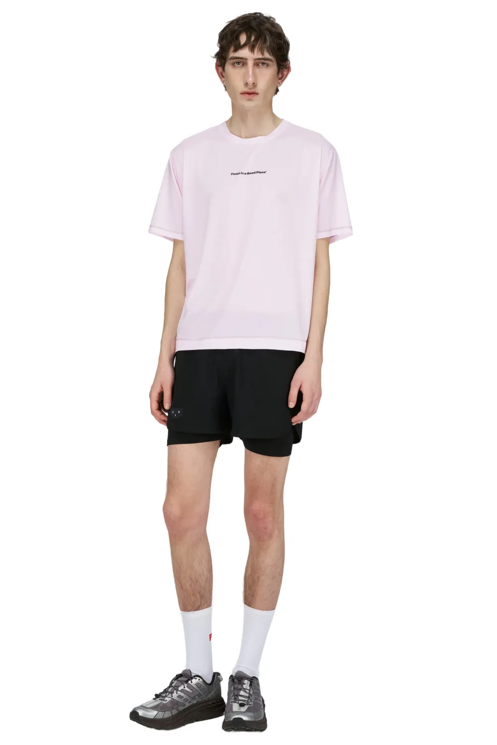 UNNA Wavy Laufshirt Herren Oxford Pink dehnbar