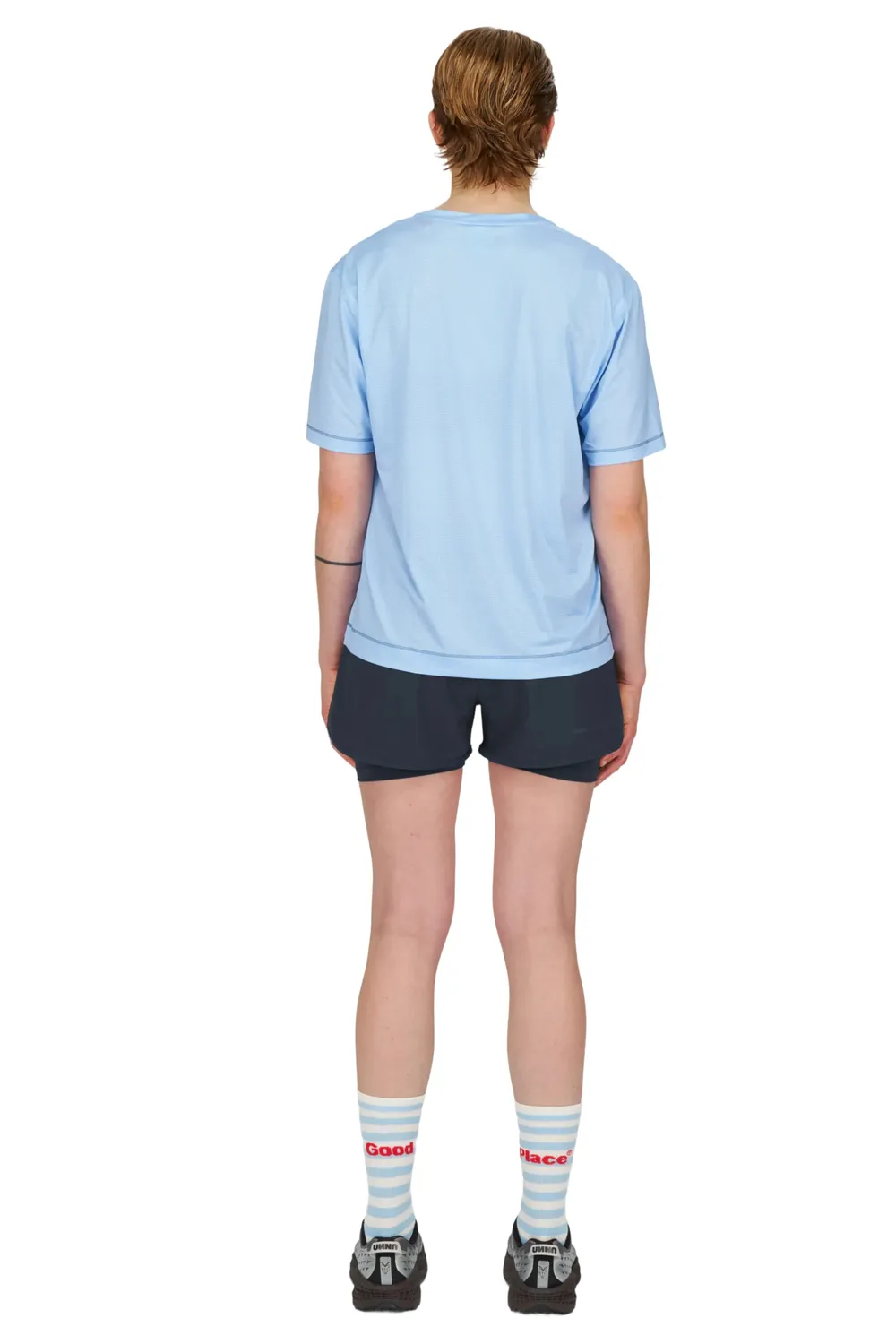 UNNA Wavy Tee W Laufshirt Serenity Blue schnelltrocknend