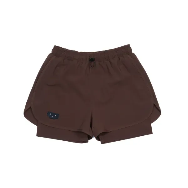 UNNA Flow Shorts 3" Laufshorts rotbraun mit Innenslip