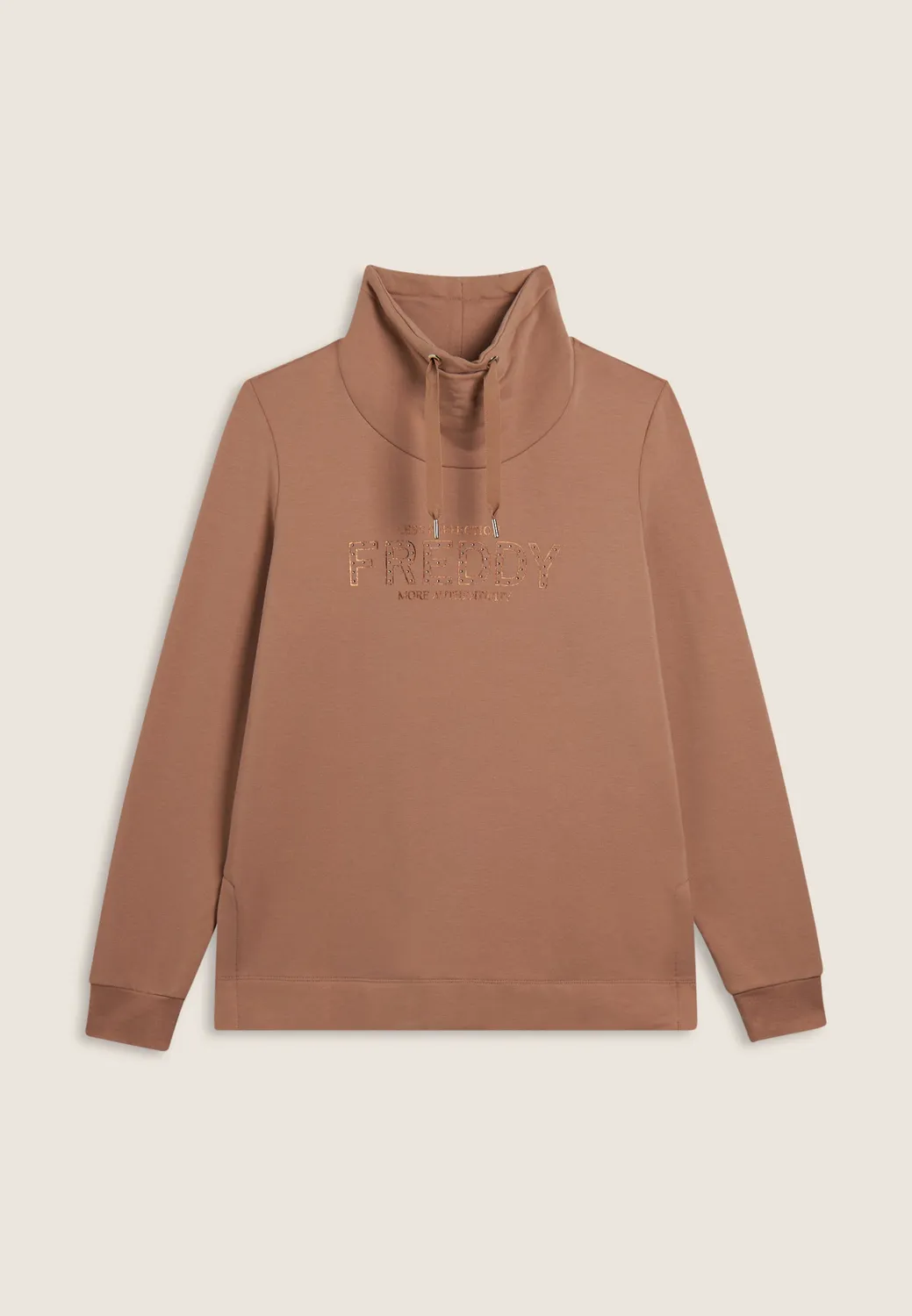 Freddy Sweatshirt Stehkragen Seitenschlitz Nero