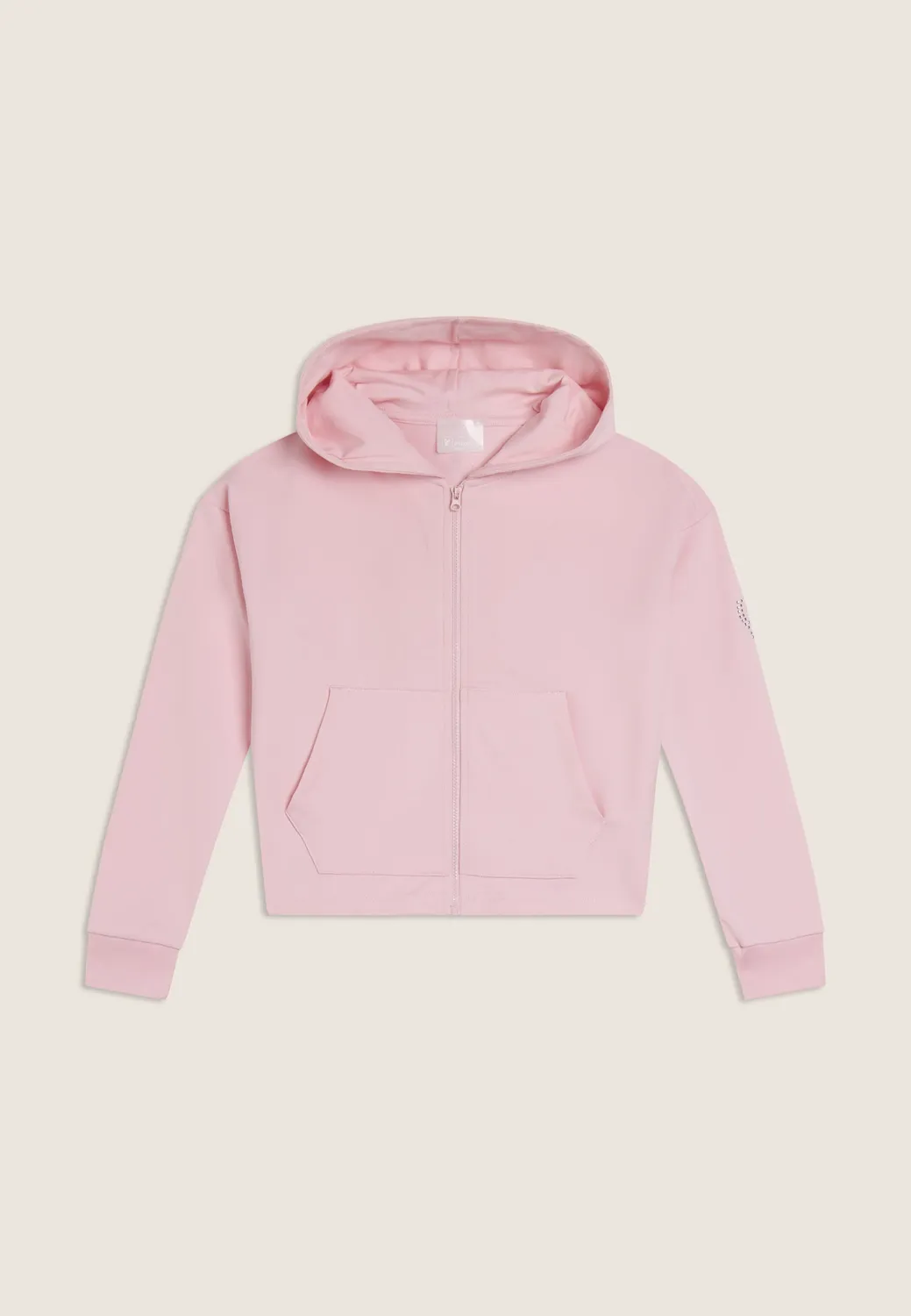 Freddy Cropped Hoodie Mädchen Schwarz Zip