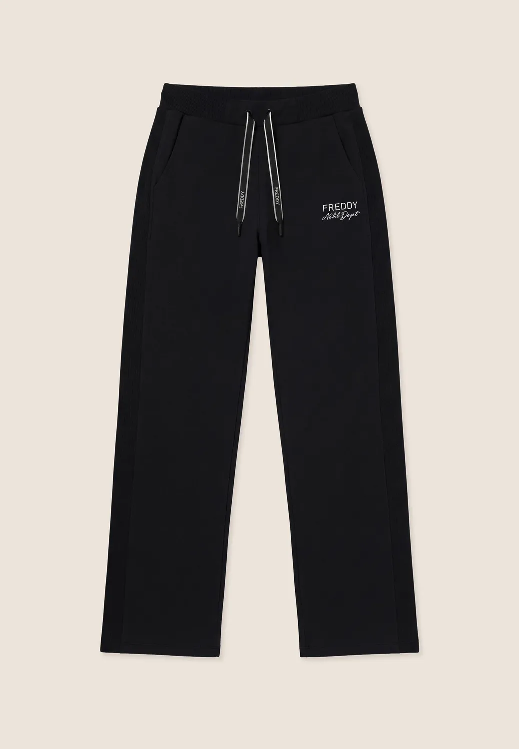 Freddy Regular Straight Jogginghose Damen Nero Baumwolle