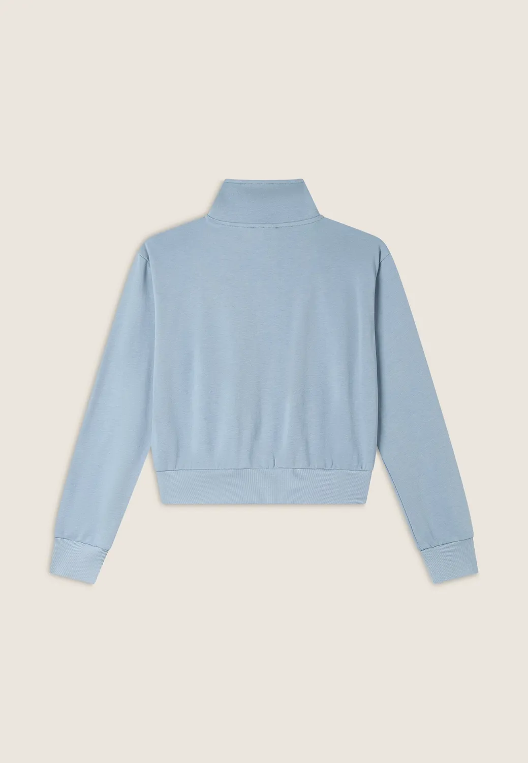 Freddy Cropped Hoodie French Terry Forget Me Not