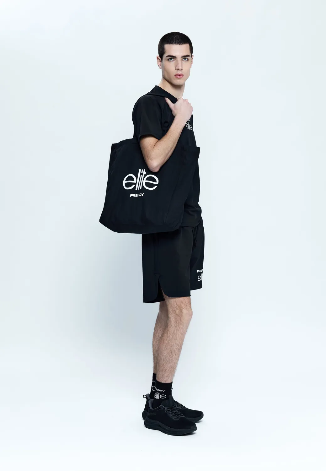 Freddy Elite Shopper Tasche Schwarz Canvas groß