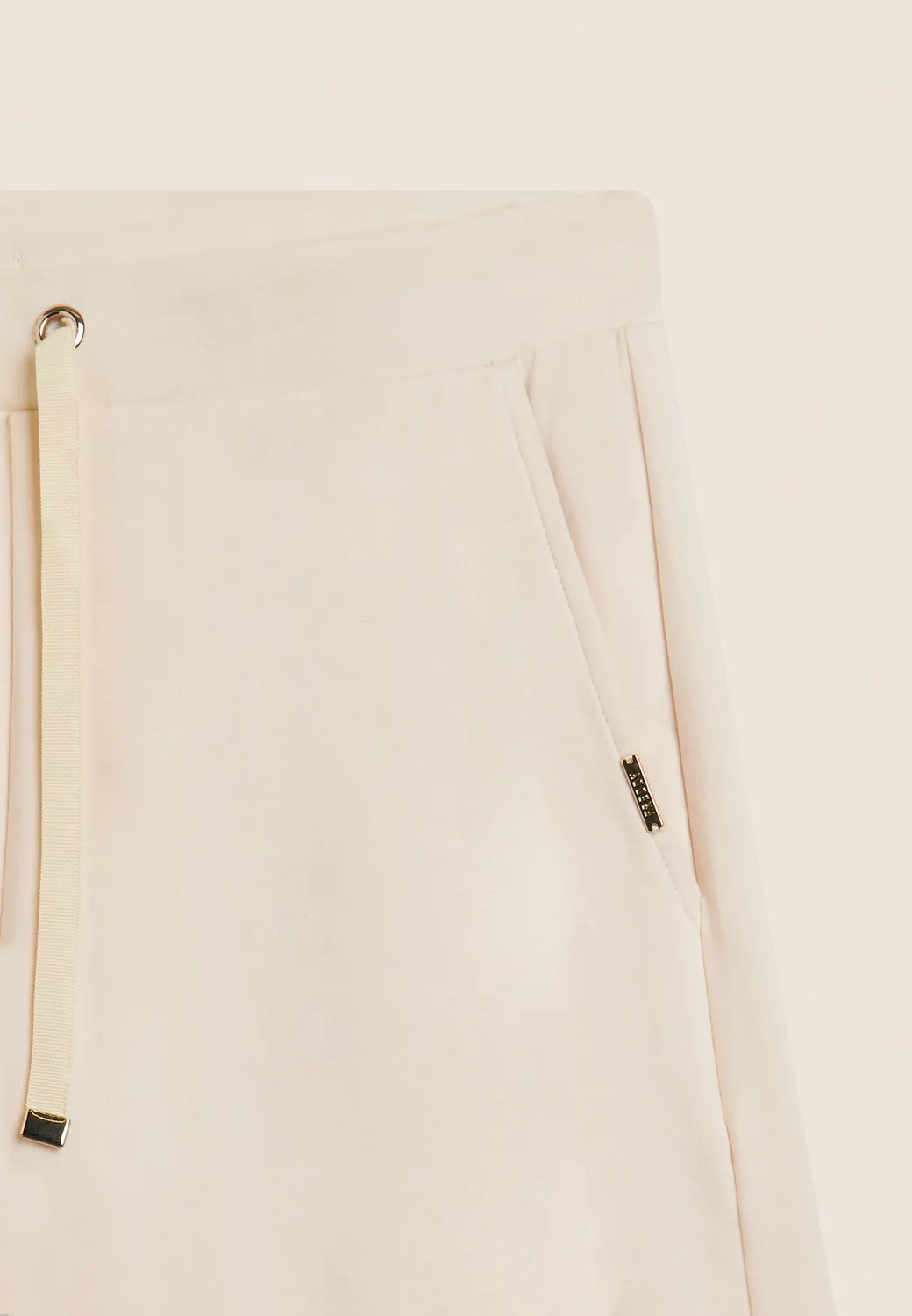 Freddy Cropped Wide Leg Hose Animal-Paspel schwarz Stretch