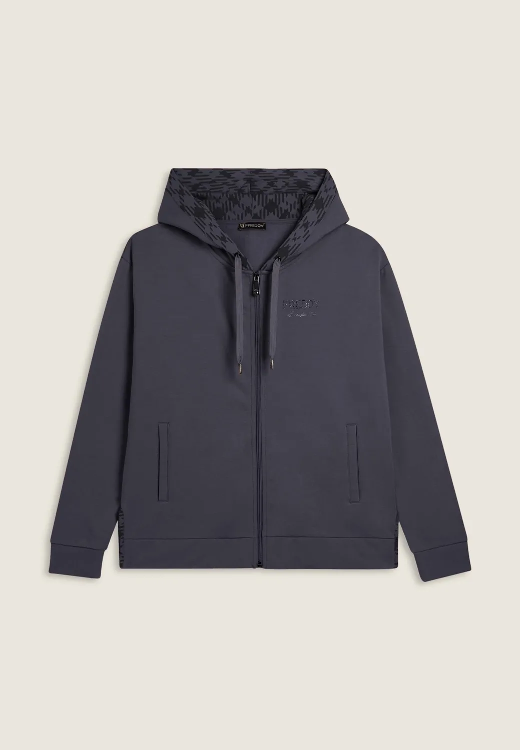 Freddy Zip-Hoodie Turbulence Kapuze gemustert
