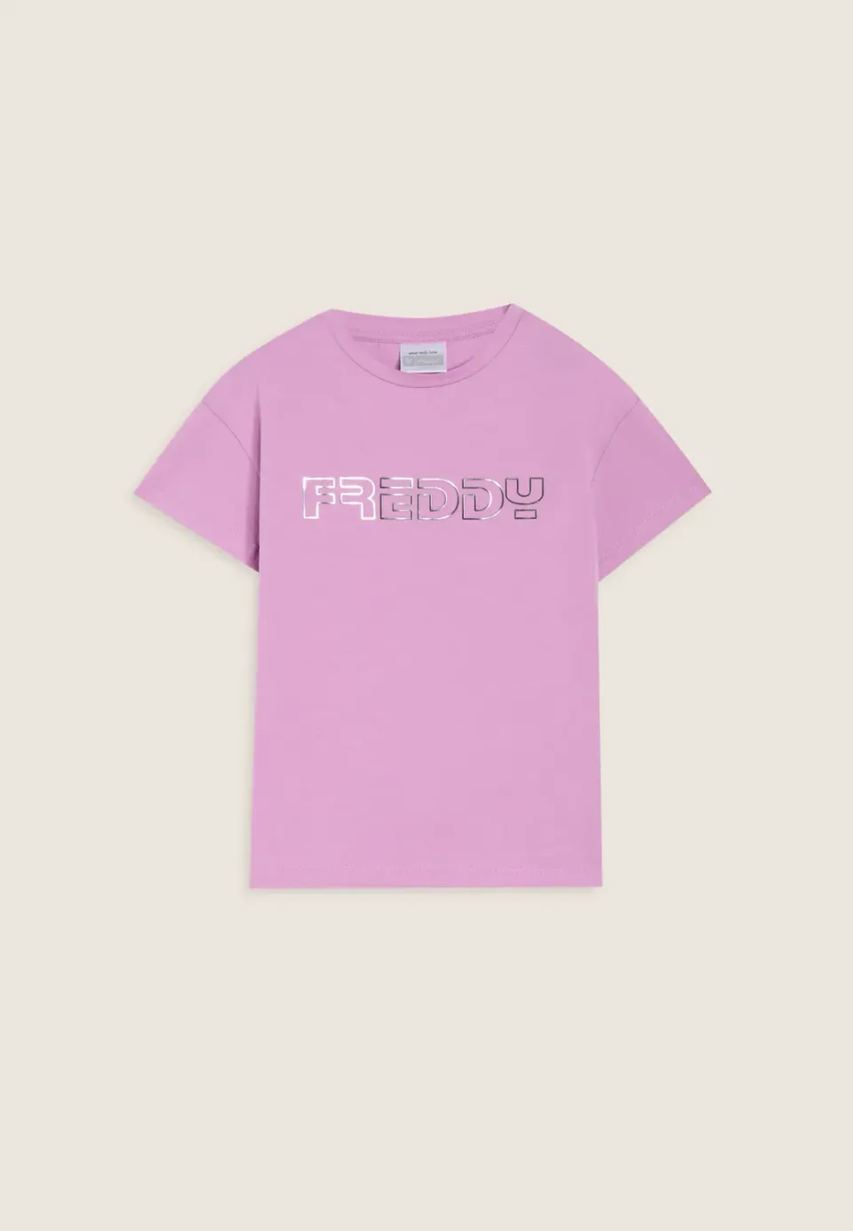 Freddy Kinder T-Shirt lila Silber-Logo