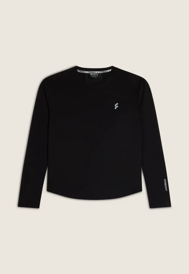 Freddy Herren Langarmshirt Mesh Black atmungsaktiv
