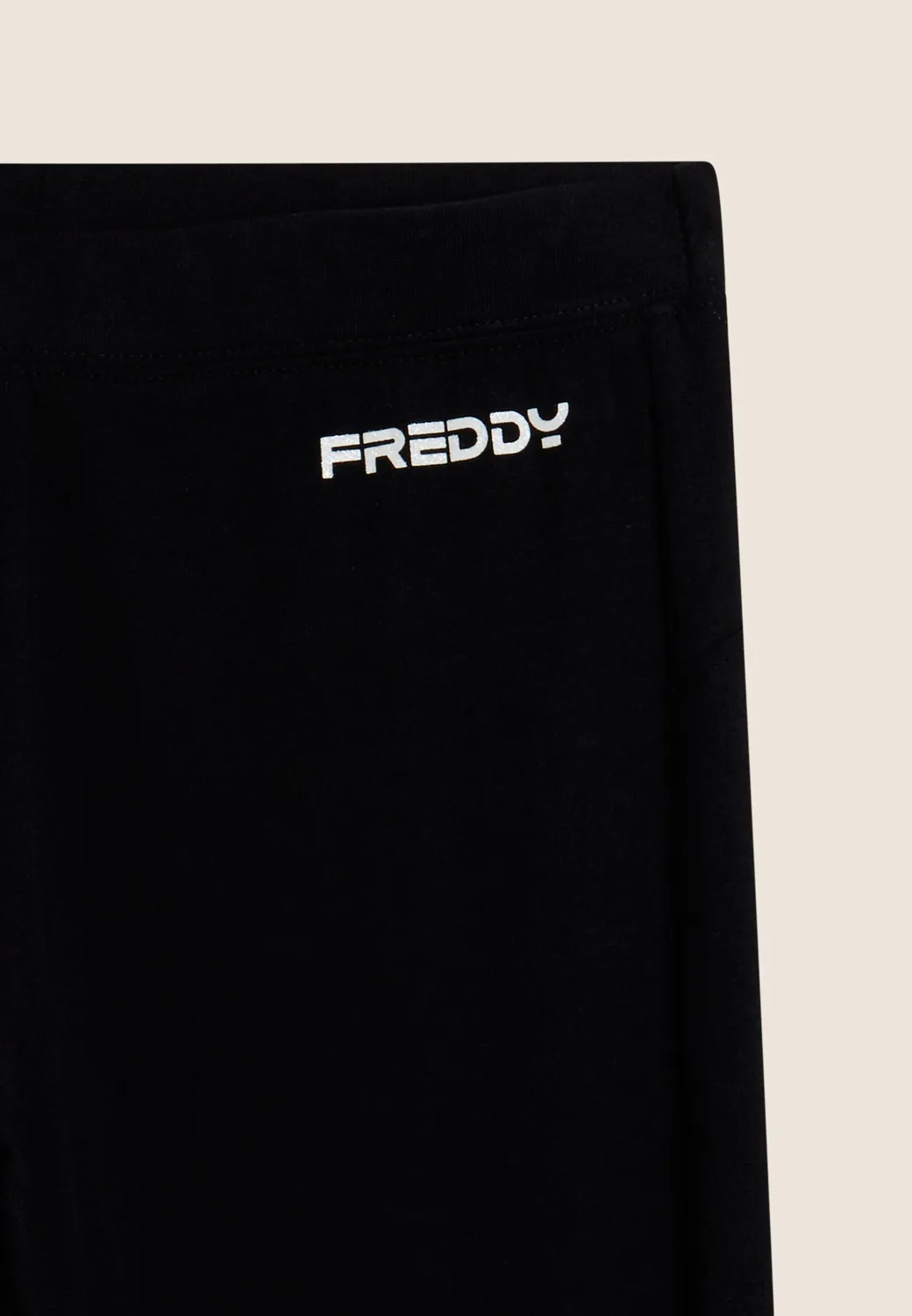 Freddy 7/8 Glitter Logo Leggings Schwarz Baumwolle