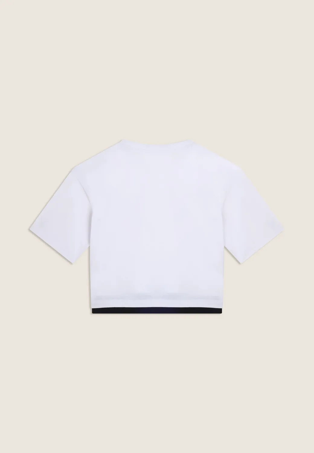 Freddy Cropped T-Shirt Nero-Bianco Kontrast hoher Bund
