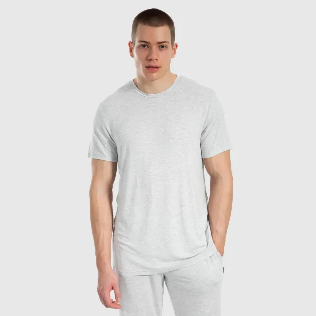 Smilodox Lunara Ilian Modal T-Shirt Schwarz Meliert