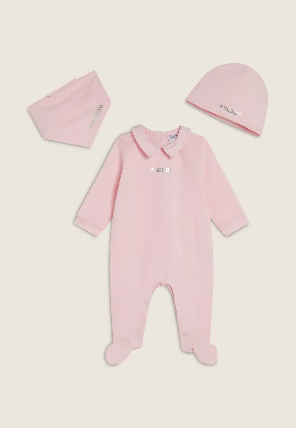 Freddy Baby-Set Strampler 3-tlg Weiß 1 Monat Baumwolle