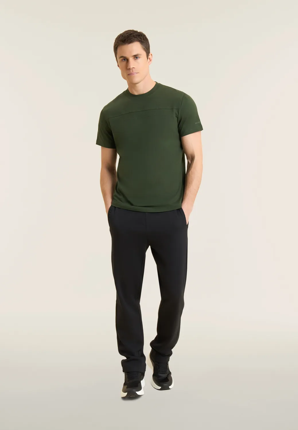 Freddy Herren T-Shirt Baumwolle Schwarz Brustnaht