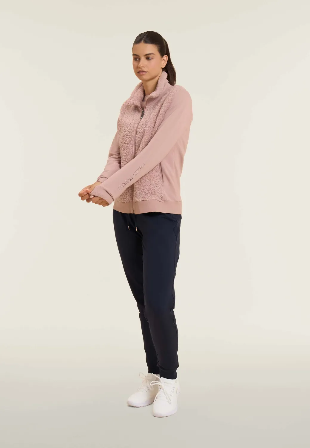 Freddy Sherpa Sweatjacke Damen mit Zip hoher Kragen