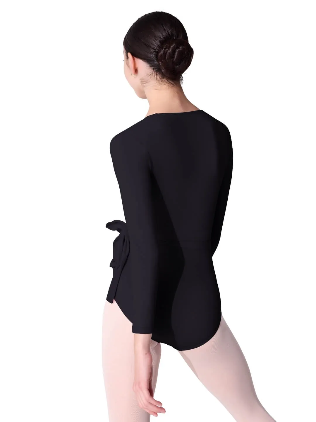 Capezio Essentials ES4010C Wickeltop Schwarz Kinder langarm