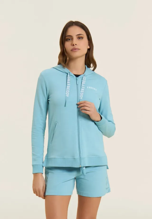 Freddy Kapuzenjacke French Terry Rose