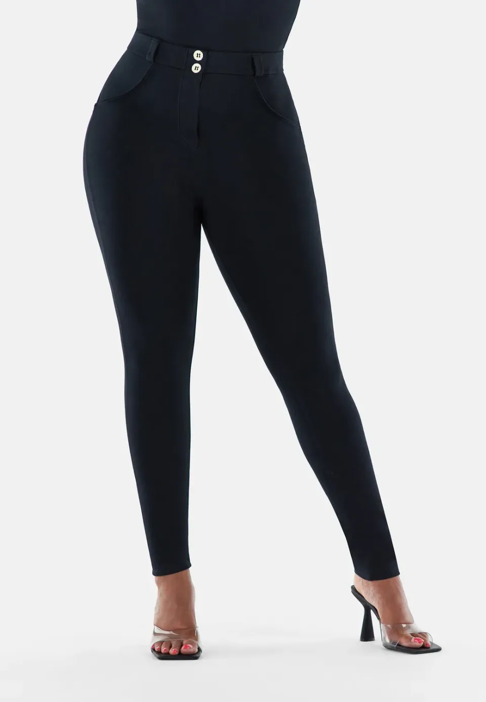 Freddy WR.UP Curvy Skinny Hose Schwarz Bio-Baumwolle