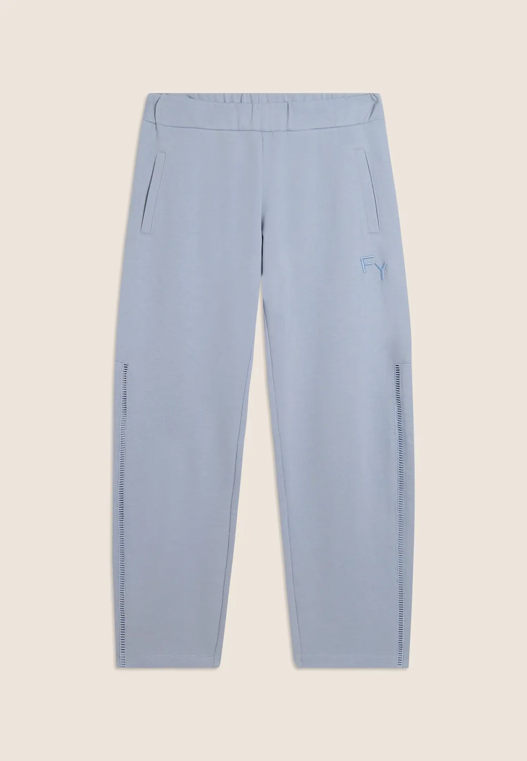 Freddy Sporthose Gerades Bein Stickerei Zen Blue bequem