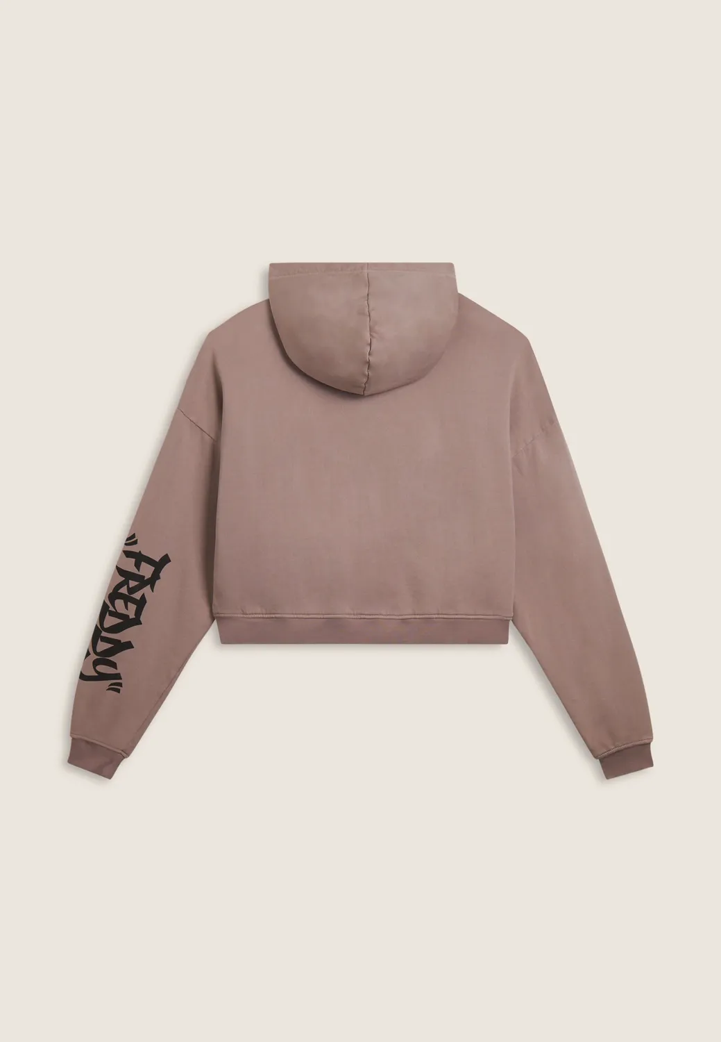 Freddy Cropped Hoodie Street-Art Grau Kapuze Damen