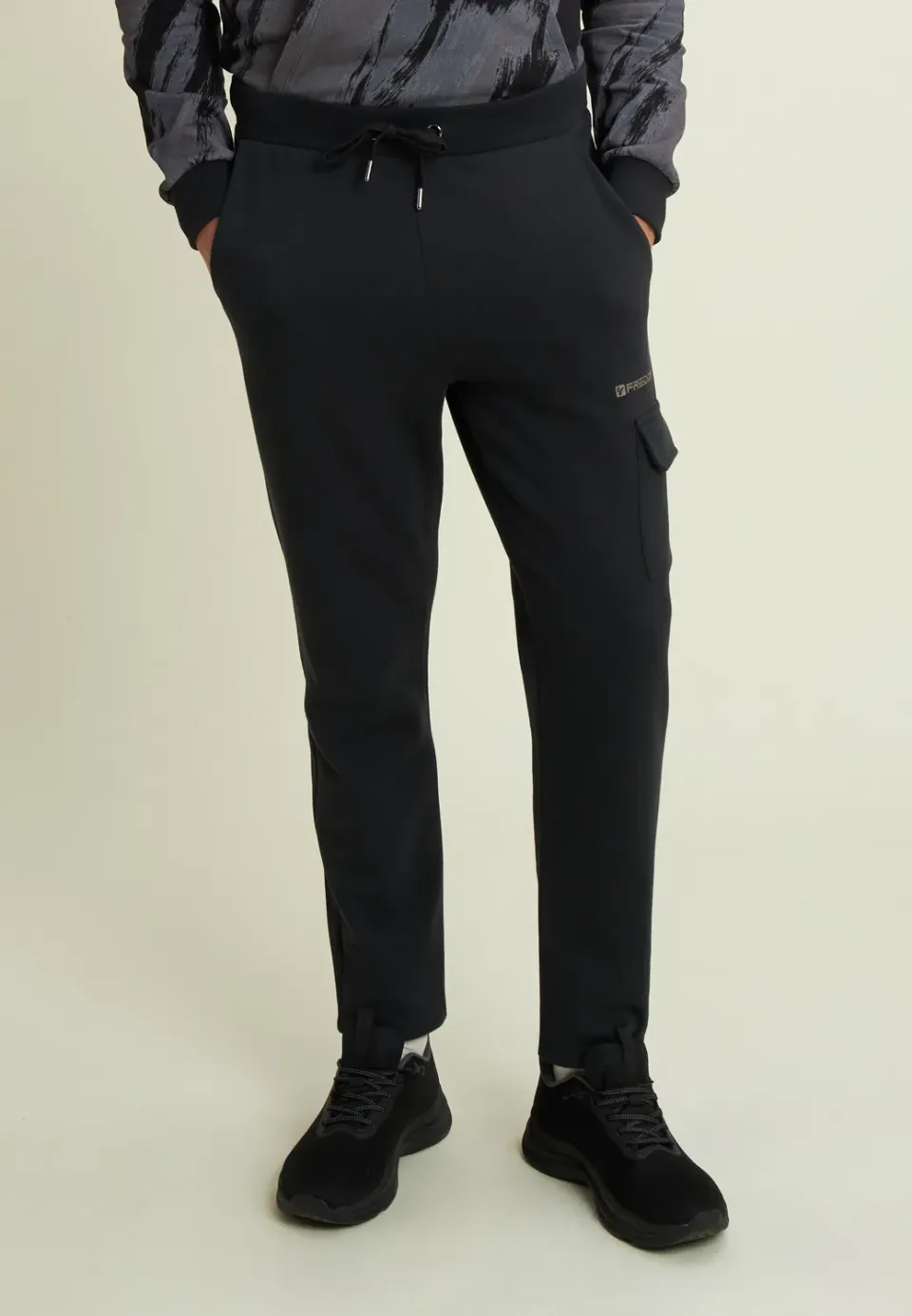 Freddy Cargo Jogginghose Herren Baumwolle Jet Black