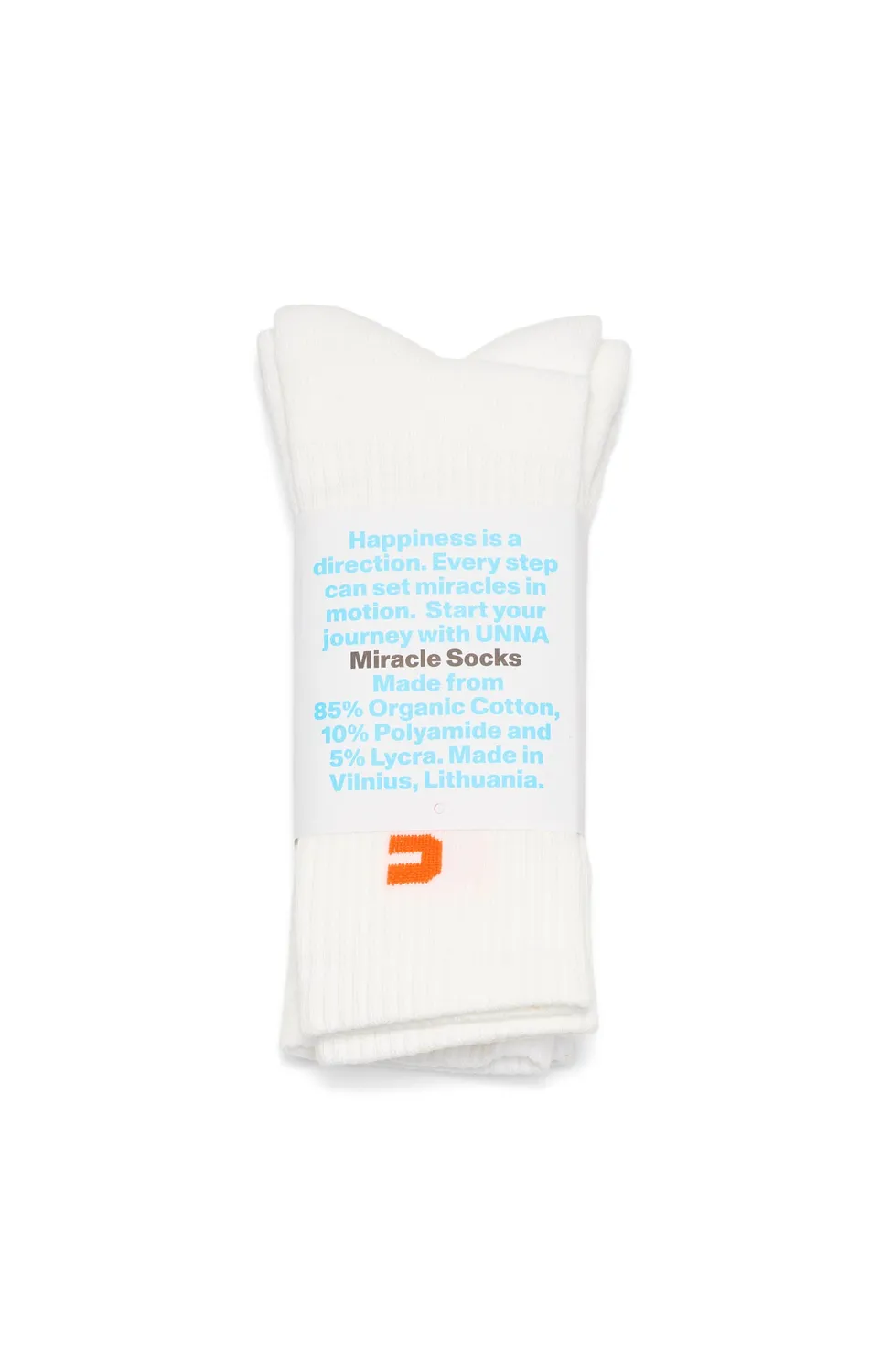 UNNA Miracle Socken Laufsocken 2er Vanilla White Bio-Baumwolle