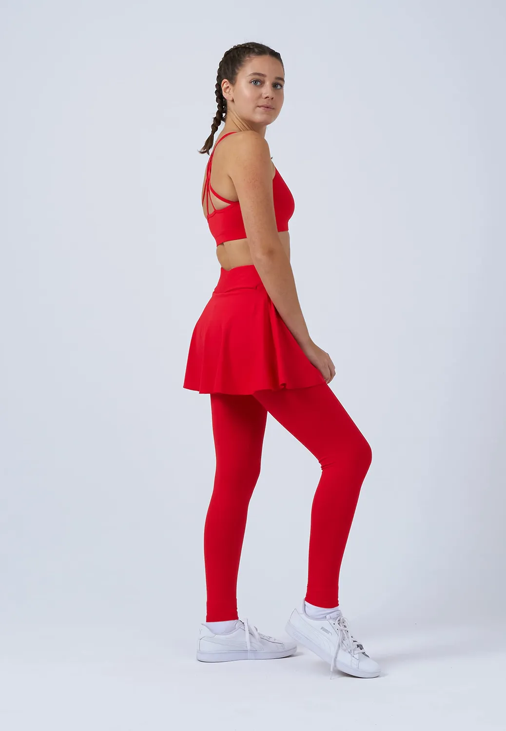 SPORTKIND Advantage Tennisrock Leggings UV-Schutz warm