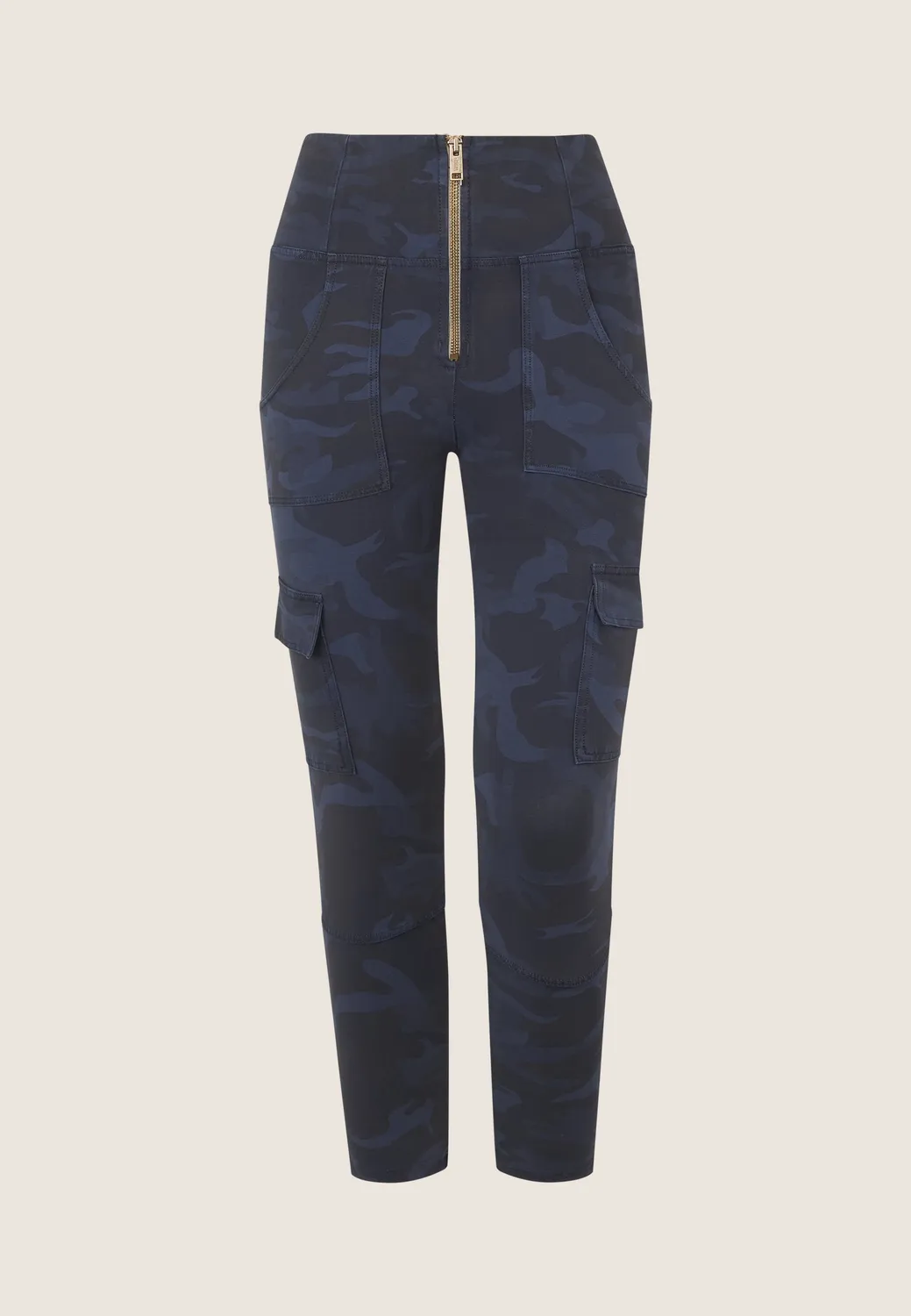 Freddy WR.UP Cargo Push-up Hose Camouflage Blau Jersey