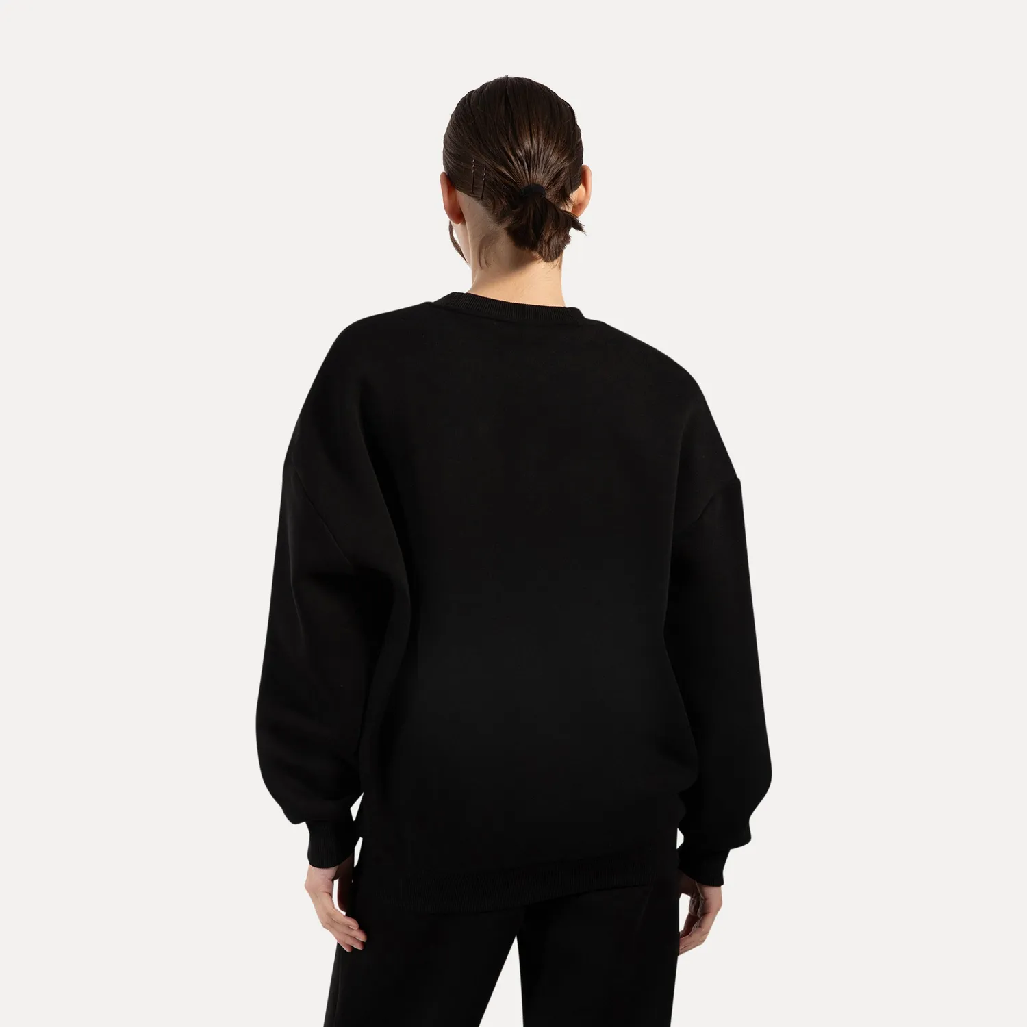 Smilodox Lunara Riven Sweatshirt Schwarz Oversize Unisex