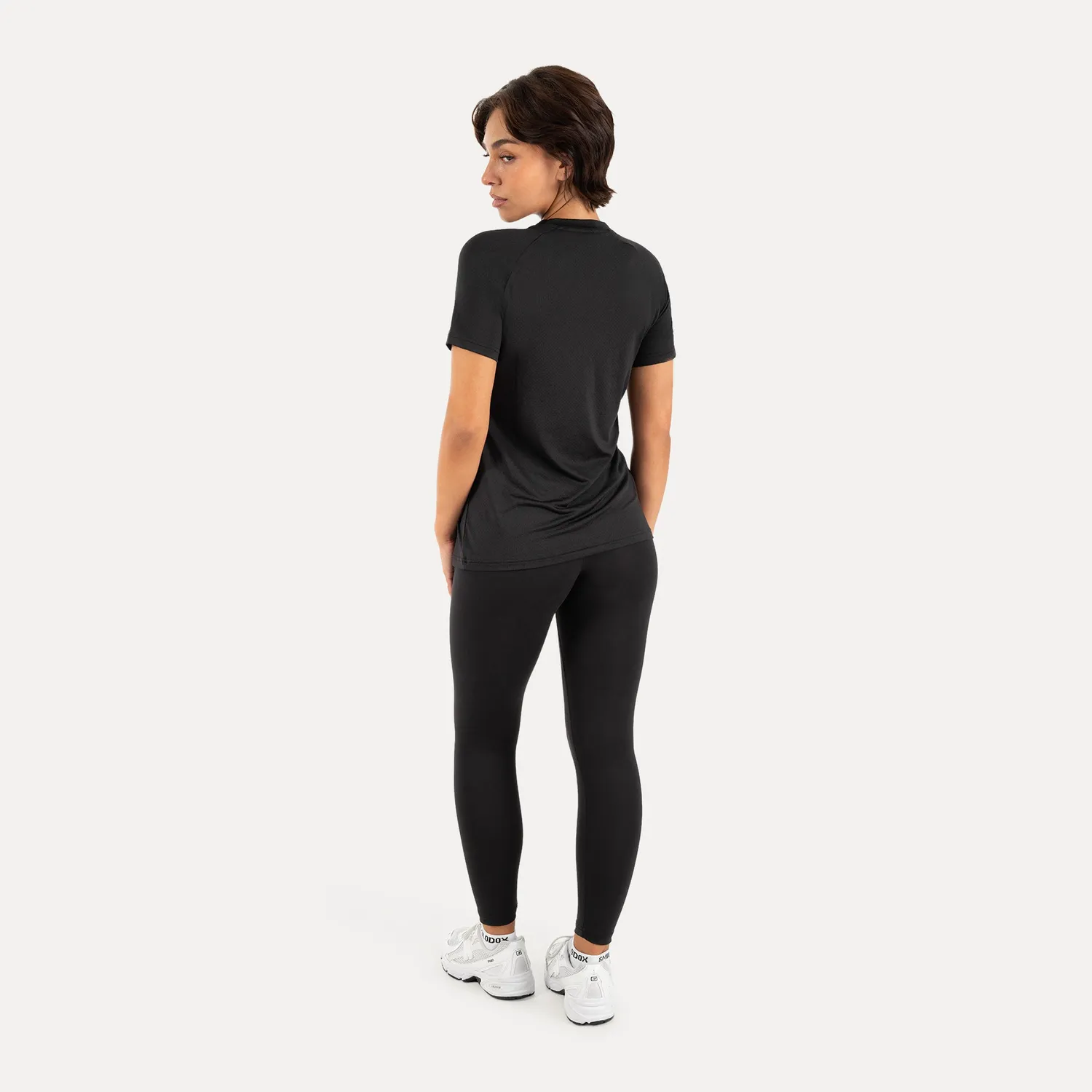 Smilodox Selia T-Shirt Damen Schwarz Slim Fit atmungsaktiv