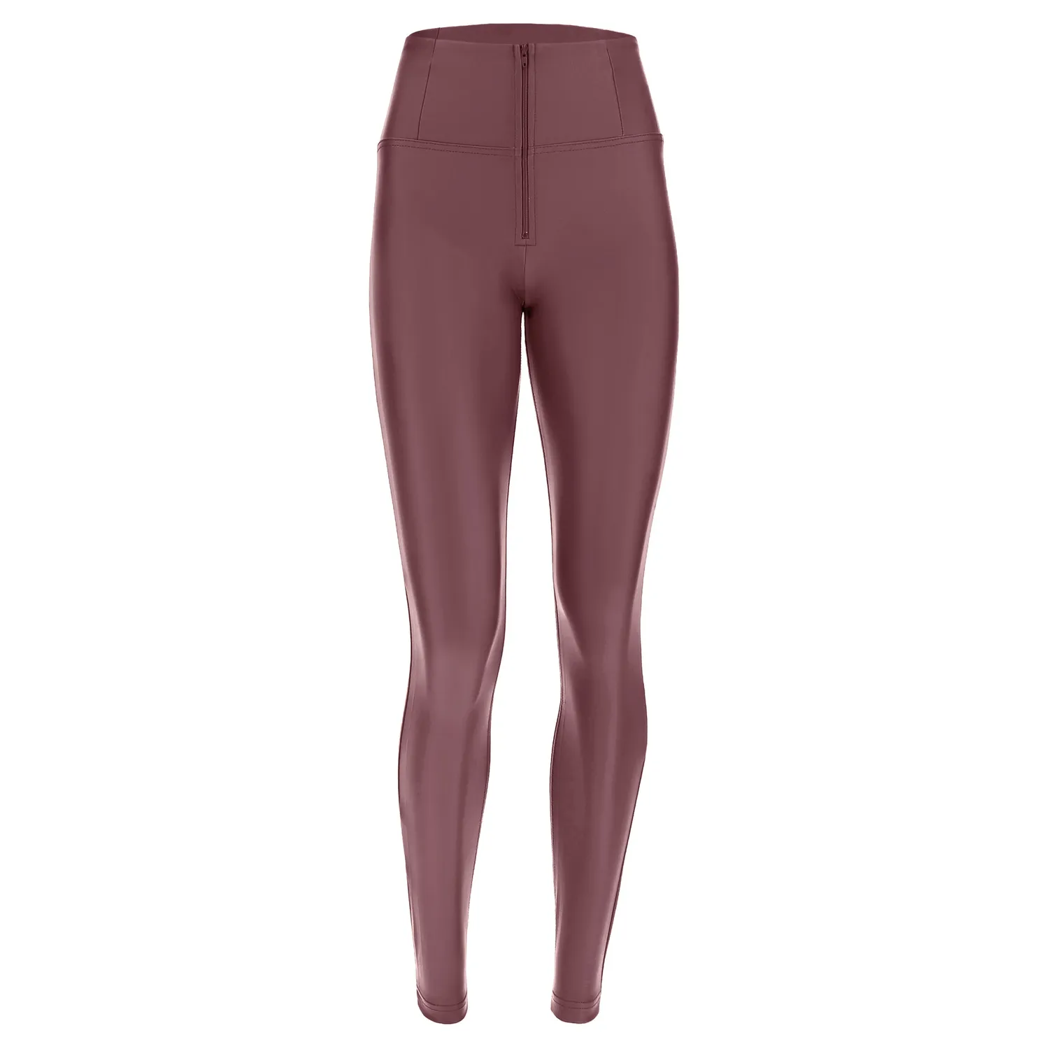 Freddy WR.UP Lederhose Schwarz High Waist Coated