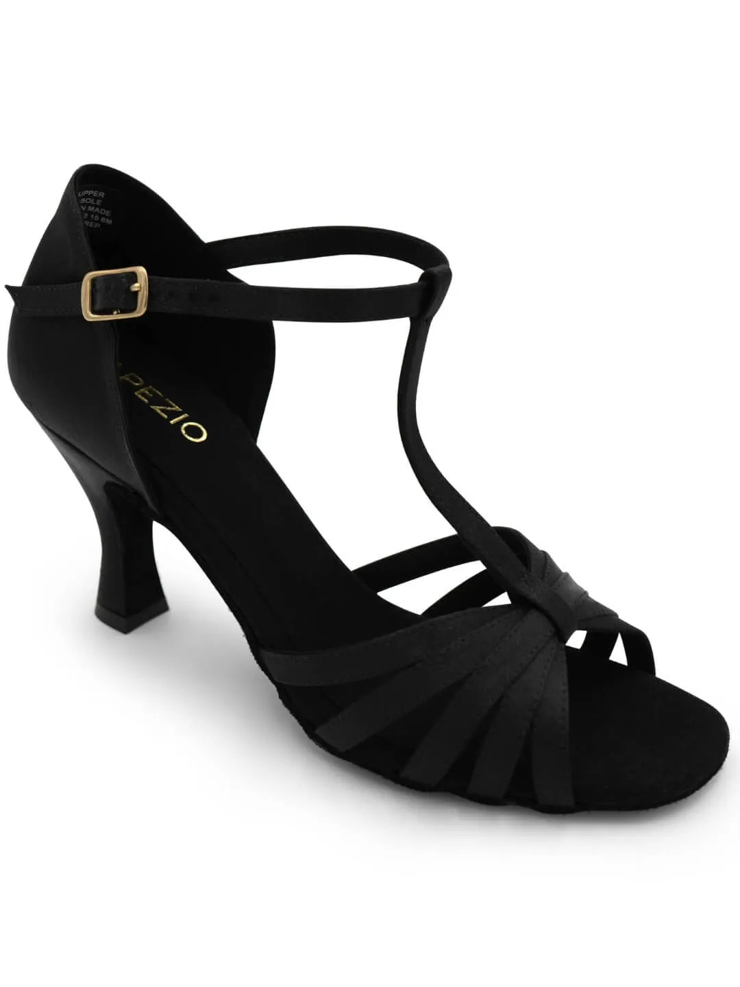 Capezio Sara 2,5 Zoll Tanzschuhe Schwarz Satin