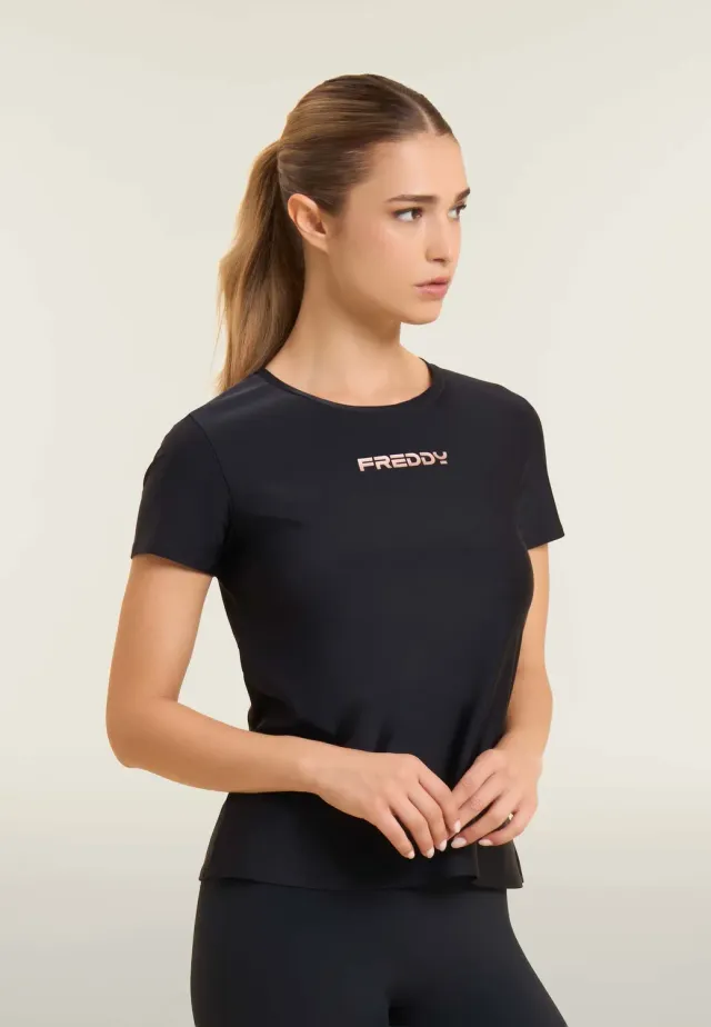 Freddy T-Shirt Regular Navy Peony Seitenschlitz