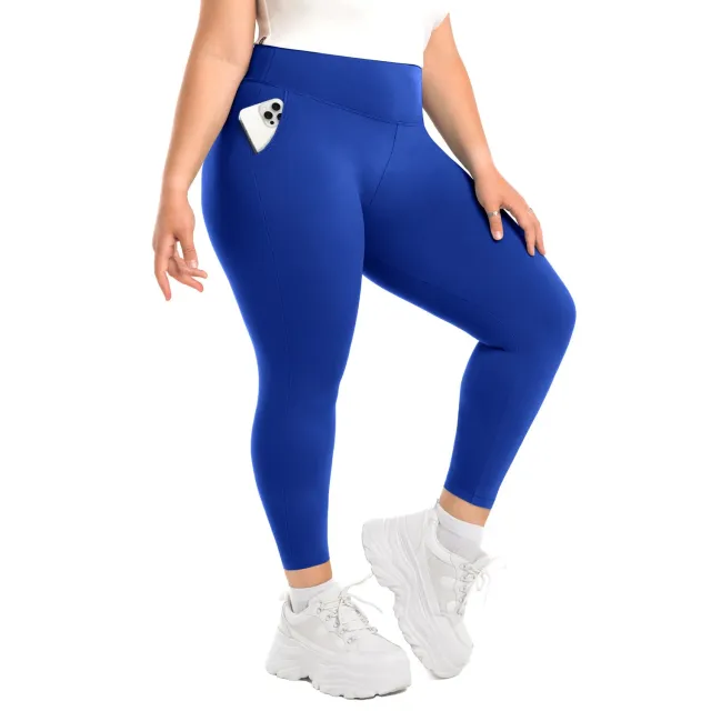 SINOPHANT High Waist Leggings Damen schwarz mit Taschen blickdicht