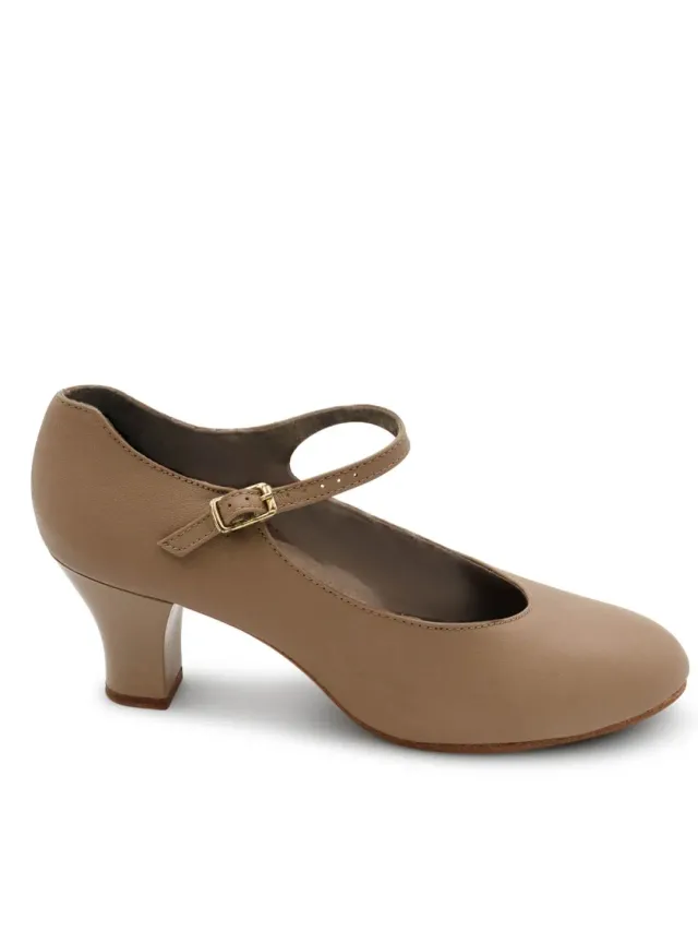 Capezio Student Footlight 650 Charakterschuhe Caramel Leder 5cm