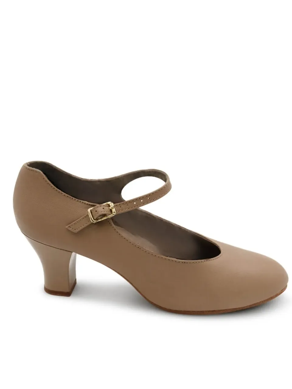 Capezio Student Footlight 650 Charakterschuhe Caramel Leder 5cm