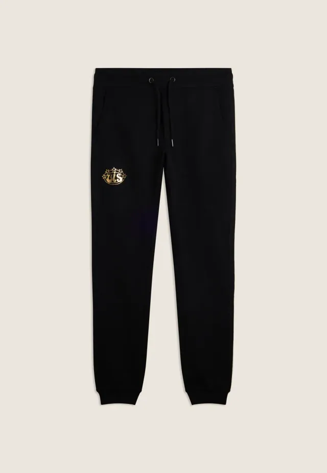 Freddy VIS Jogginghose Damen Schwarz Gold Regular