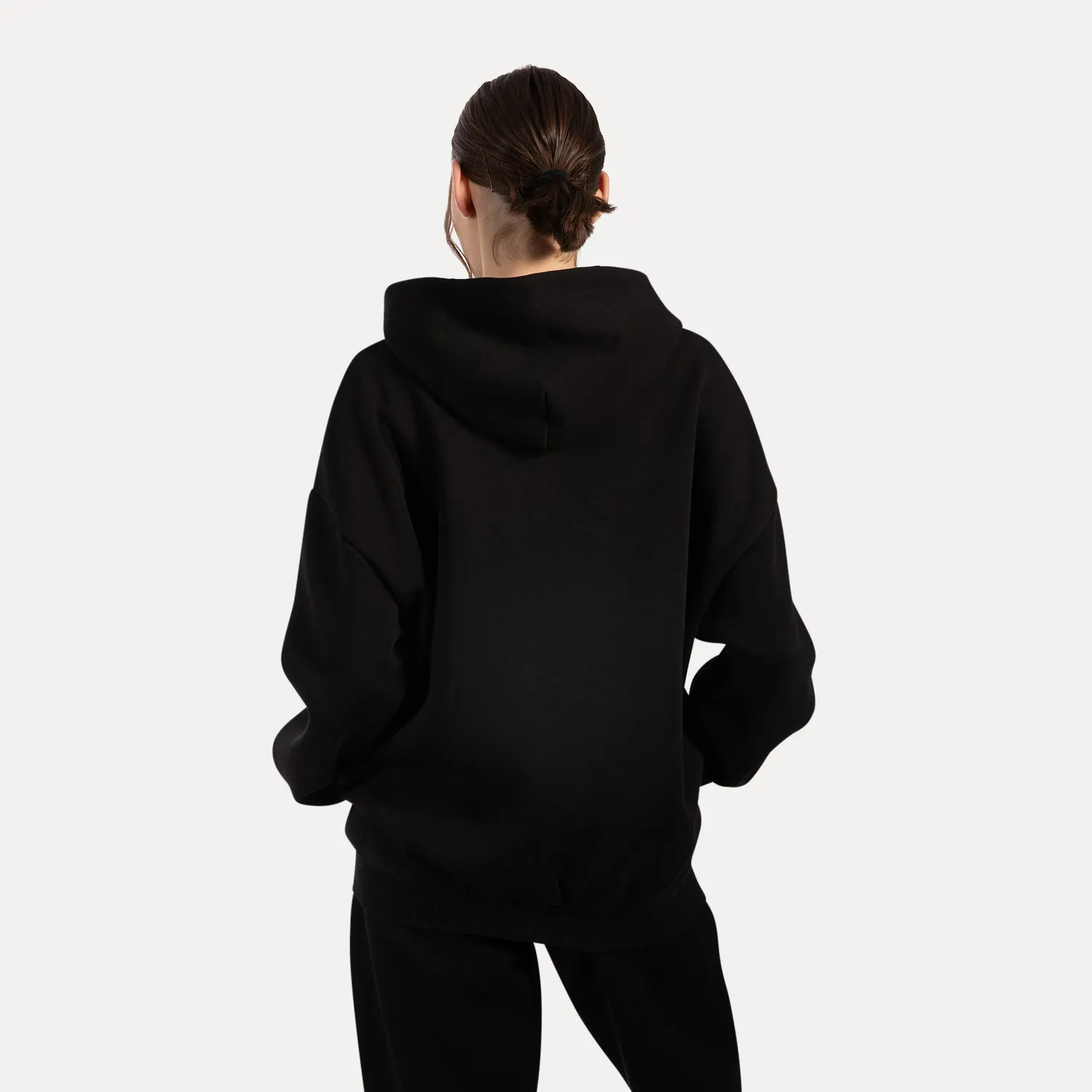 Smilodox Lyanna Zip Hoodie Damen Schwarz Baumwollmix
