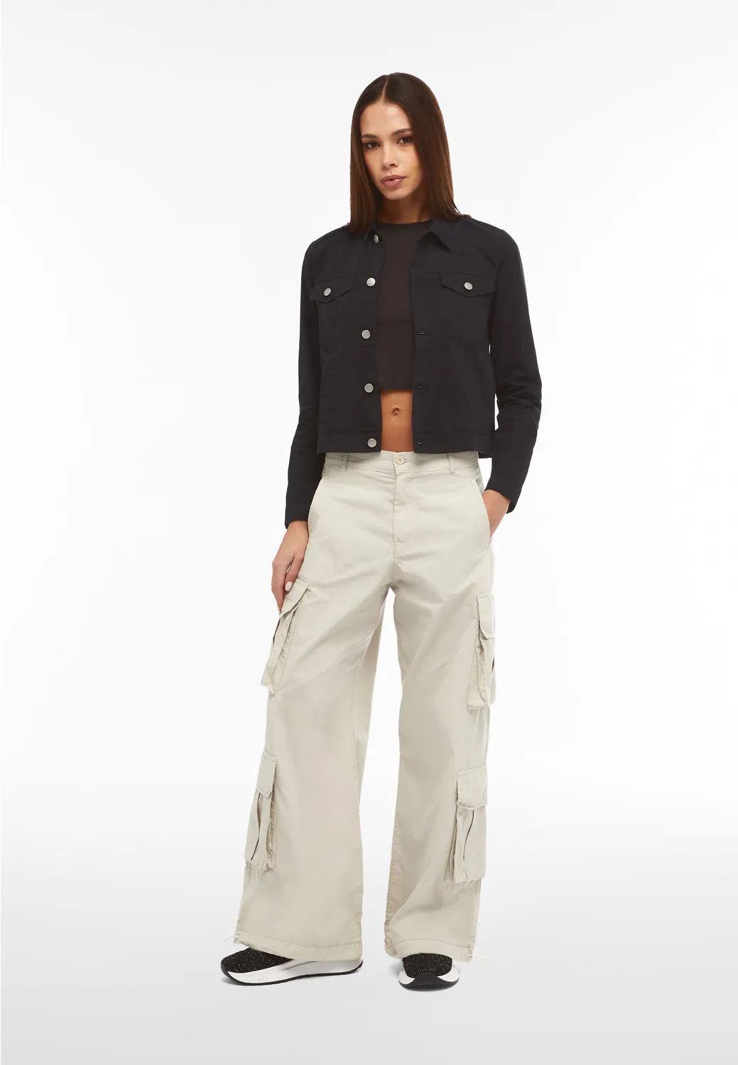 Freddy Crop Top Black Cold Dyed NCD Used-Look