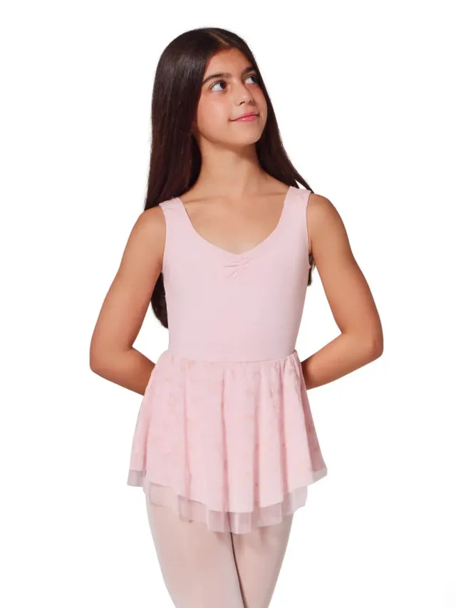 Capezio Applause Trikotkleid Kind Schwarz Schleifen-Mesh