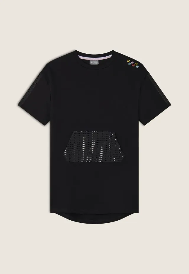 Freddy Mädchen Maxi T-Shirt Kleid Schwarz 8 Jahre